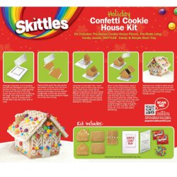 画像3: お菓子の家 スキットルズで飾ろう！ Skittles ホリデー コンフェッティ クッキー ハウスキット  567g