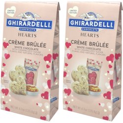 画像1: Ghirardelli  ギラデリ ホワイトチョコレート クリームブリュレ デュエットハート 135.8g 2個