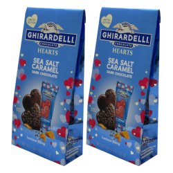 画像1: Ghirardelli  ギラデリ ハート シーソルトキャラメル ダークチョコレート 137.2g 2個