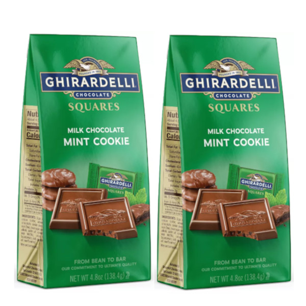 ギラデリチョコレート  新商品 Ghirardelli ミルクチョコレート ミント クッキー 138.4g 2個