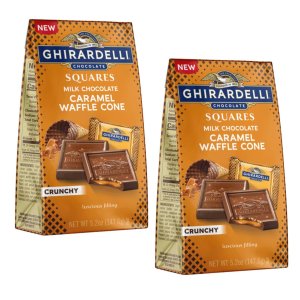 画像: 待っていたギラデリの新商品！Ghirardelli ミルクチョコレートキャラメルワッフルコーンスクエア 147.6g 2個