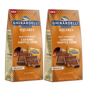 画像: 待っていたギラデリの新商品！増量12個入 Ghirardelli ミルクチョコレートキャラメルワッフルコーンスクエア 180.4g 2個