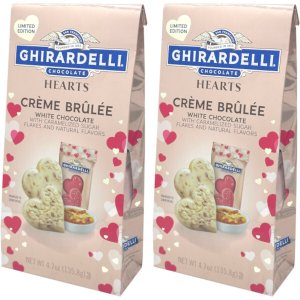 画像: Ghirardelli  ギラデリ ホワイトチョコレート クリームブリュレ デュエットハート 135.8g 2個