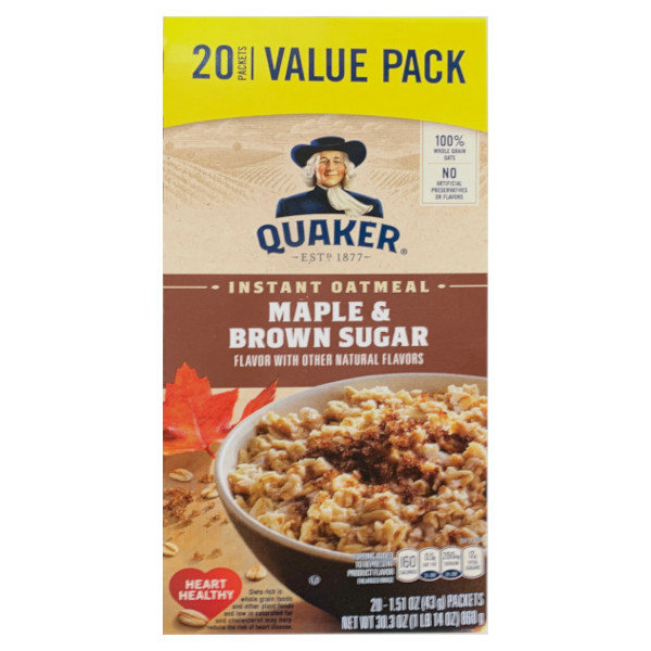 アメリカの代表的な朝食！ Quaker クエーカーオートミール バリューパック 6種類から選べる2個