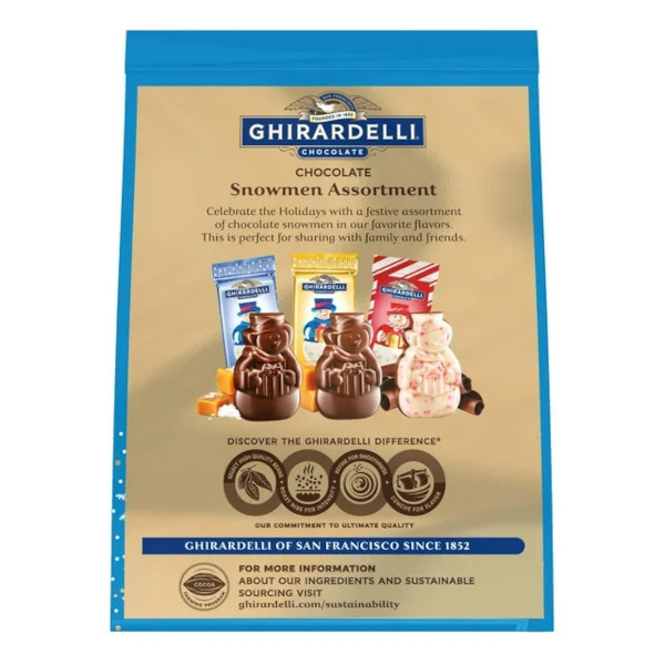 画像2: クリスマス ギラデリチョコ Ghirardelli ギラデリー チョコレート スノーマン アソートメント 348g