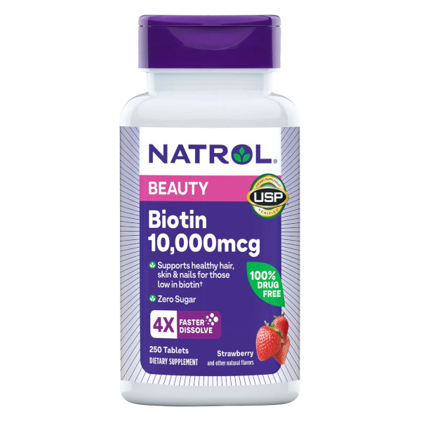 画像1: 健康な髪、お肌、爪のために！Natrol バイオチン 10000 mcg 250錠