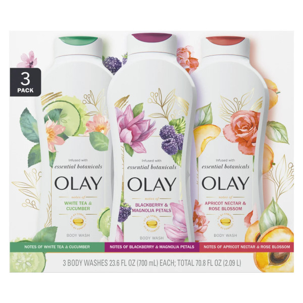 画像1: Olay オレイ エッセンシャル ボタニカル ボディウォッシュ 3本セット