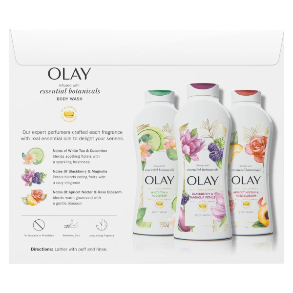 画像2: Olay オレイ エッセンシャル ボタニカル ボディウォッシュ 3本セット