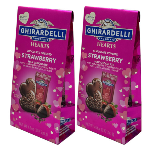 画像1: Ghirardelli ギラデリ ハート ストロベリー ミルクチョコレート 137.2g 2個